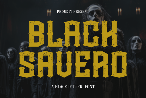 Black Savero Font for Creative Makers