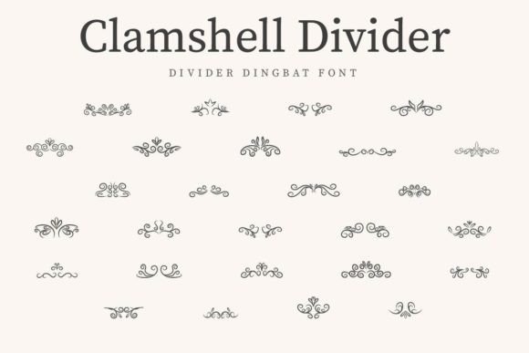 Clamshell Divider Font Review