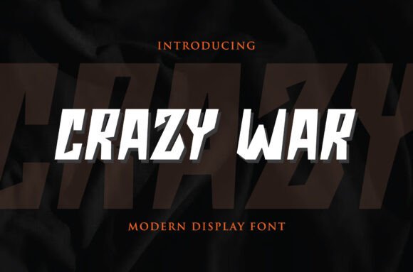 Crazy War: A Bold Display Font for Digital Impact