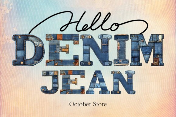 Denim Jean Alphabet Font