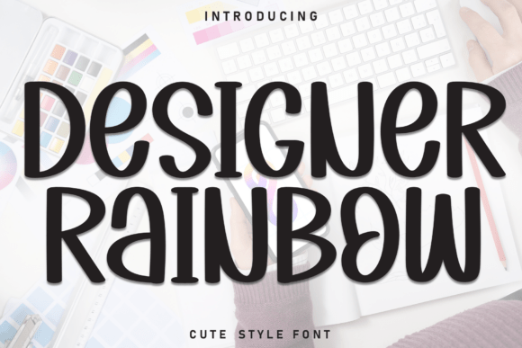 Designer Rainbow Font for Web Design