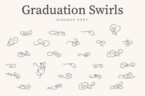 Graduation Swirls Font Review