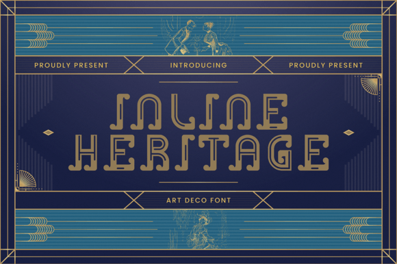 Inline Heritage – Art Deco Typeface for Handmade Elegance