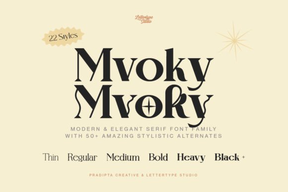 Mvoky: A Bold Serif Font for Editorial Design